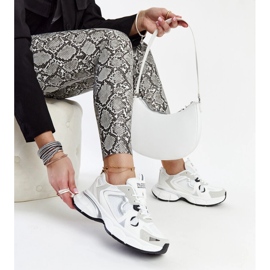 Sneakers bianche con massiccia suola giacobina bianca 1