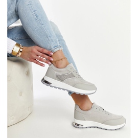 Scarpe da ginnastica grigie sulla piattaforma Lubna grigio 1