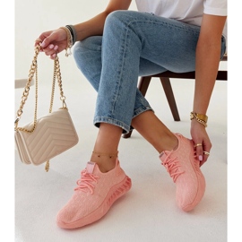Sneaker Mira in tessuto rosa 2