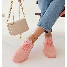 Sneaker Mira in tessuto rosa 1
