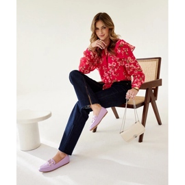 Mocassini viola Comerio con fibbia 2