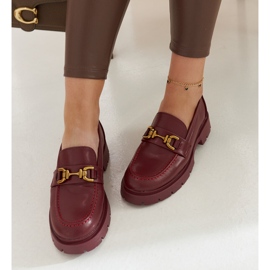 Mocassini bordeaux con suola spessa di Charell rosso 2