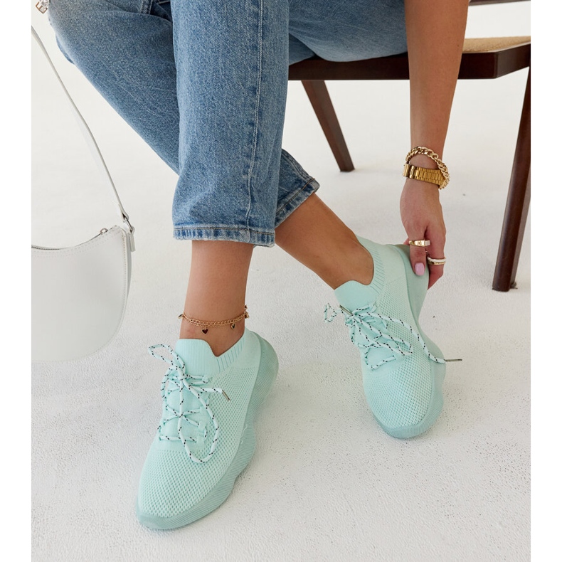 Scarpe da ginnastica sportive Roshni color menta verde 1