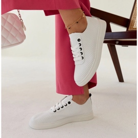 Sneakers bianche in ecopelle di Sandrine bianco 2