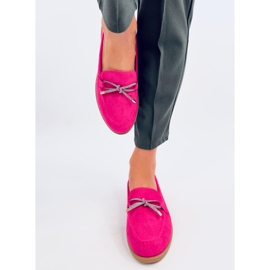 Mocassini da donna in camoscio Saras Fucsia rosa 1