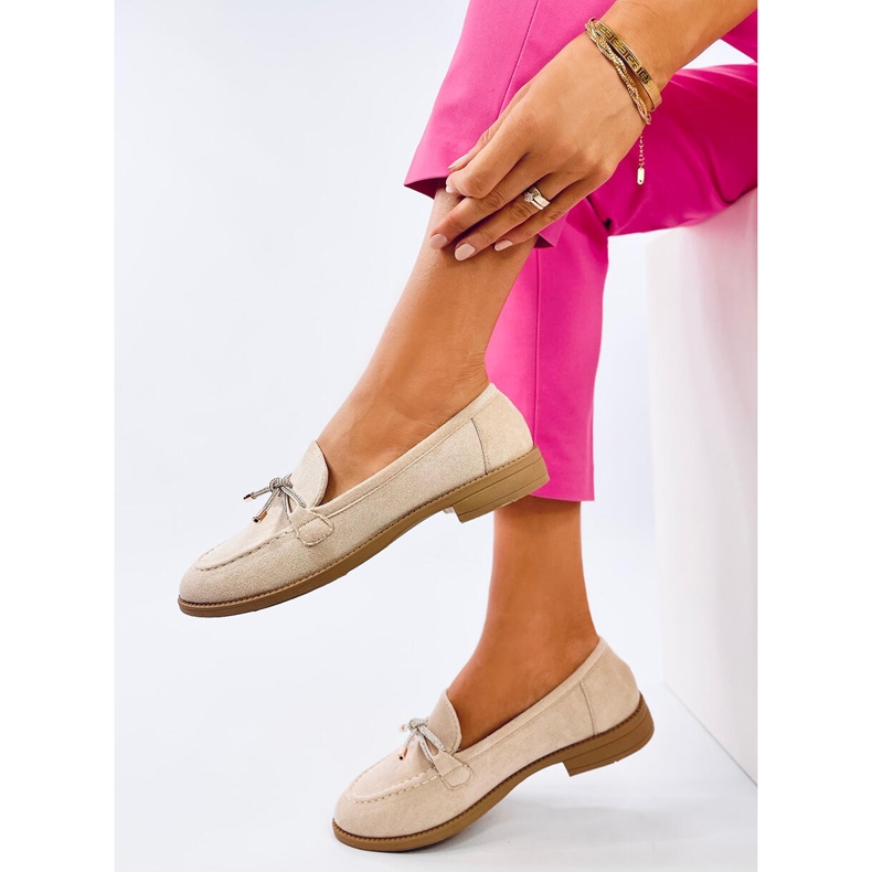 Mocassini Saras da donna in camoscio Beige 1