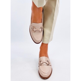 Mocassini Pontei Beige con tacco alto 1