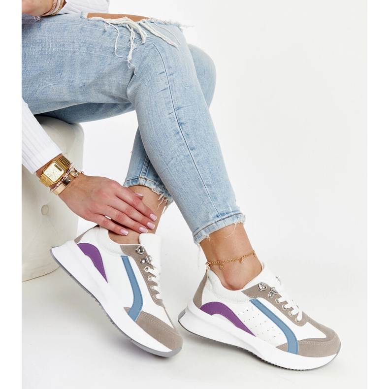 Sneakers multicolori sulla piattaforma Taima bianca 1
