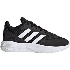 Scarpe Adidas Nebzed Lifestyle Lace Running Jr HQ6144 nero 1