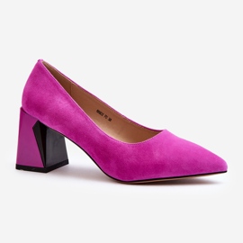 Vinceza Décolleté con tacco alto in camoscio fucsia Allessyndra rosa 1