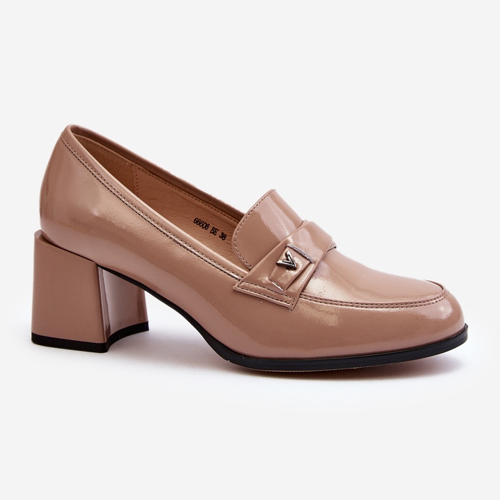 Vinceza Décolleté con tacco alto in vernice beige Felicijana 2