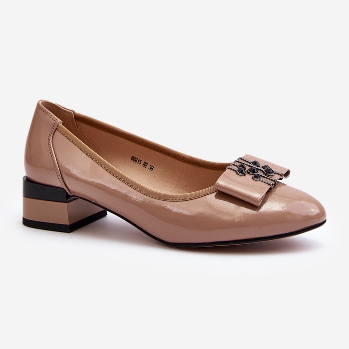 Vinceza Décolleté in vernice beige Ilvanna 2