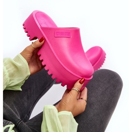 Infradito da donna su suola massiccia Big Star NN274019 Fucsia rosa 2