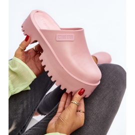 Infradito da donna su suola massiccia Big Star NN274020 Rosa 2