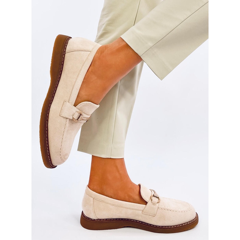Mocassini da donna in camoscio States Beige 2