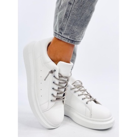 Sneakers con lacci in cristallo Serie WHITE/SILVER bianca 2