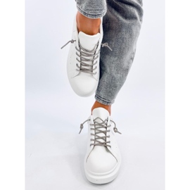 Sneakers con lacci in cristallo Serie WHITE/SILVER bianca 1