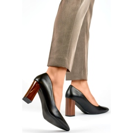 Décolleté nere con tacco alto ed elegante nero 2