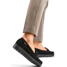 Mocassini neri da donna con suola comoda nero 2