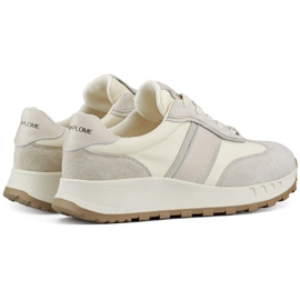 Sneakers da donna beige, scarpe sportive da donna in pelle 1