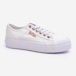 Sneakers con plateau da donna Lee Cooper LCW-24-31-2725 Bianco 2