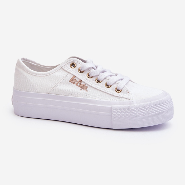 Sneakers con plateau da donna Lee Cooper LCW-24-31-2725 Bianco bianca 2