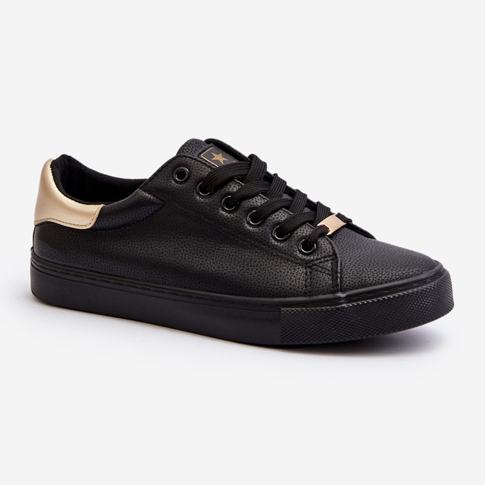 Sneakers da Donna in Ecopelle Nera Tiraelle nero 2