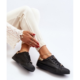 Sneakers da Donna in Ecopelle Nera Tiraelle nero 1