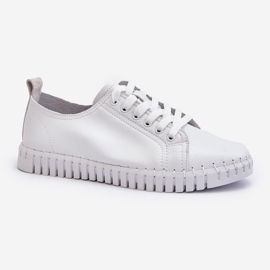 Vinceza Sneakers in pelle da donna bianche Xenobia bianco 2