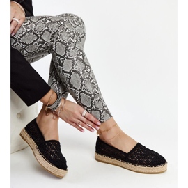 Espadrillas in pizzo nero sulla piattaforma Samra 1