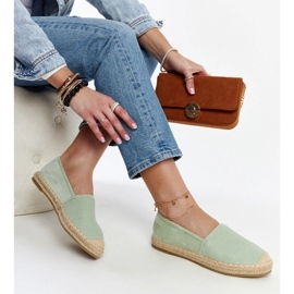 Espadrillas verde oliva con lucentezza sulla piattaforma Ming 1