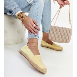 Espadrillas gialle lucide sulla piattaforma Ming giallo 1