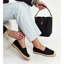 Espadrillas nere lucide sulla piattaforma Ming nero 1