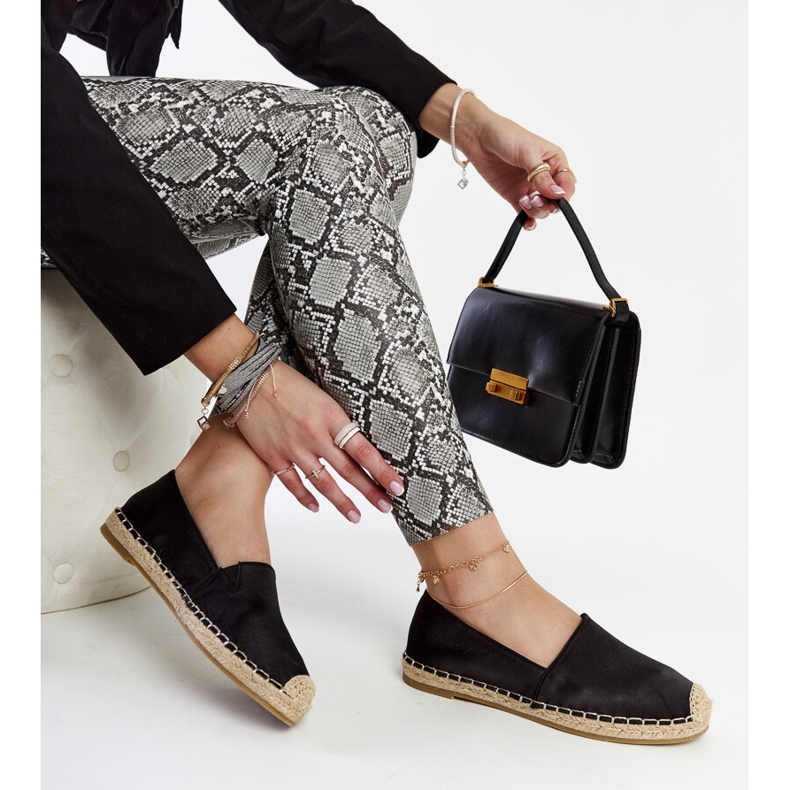 Espadrillas nere lucide con plateau Caithlin nero 1