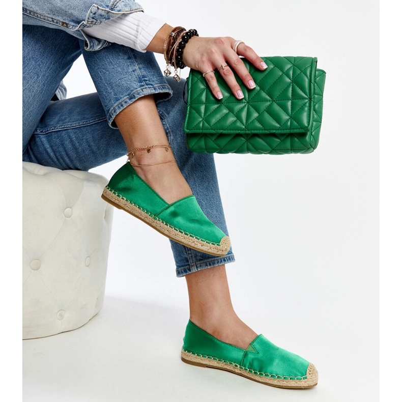 Espadrillas verdi lucide con plateau Caithlin verde 1