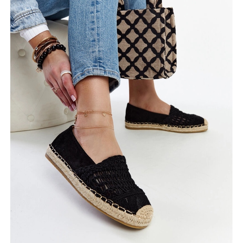 Espadrillas nere traforate di Gordana nero 1