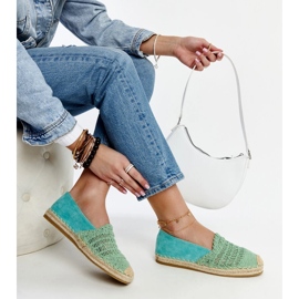 Espadrillas traforate color menta di Gordana verde 1