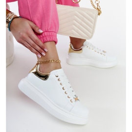Sneakers bianche sulla piattaforma GOE LL2N4011 bianco 1