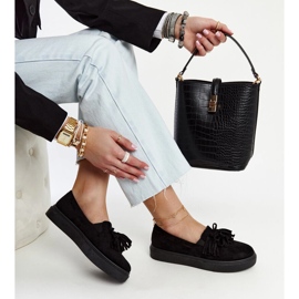 Scarpe nere con nappine di Adaldrida nero 1