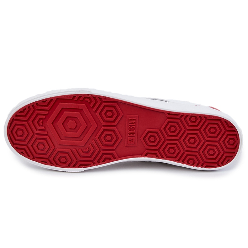 Sneakers da Uomo in Ecopelle Big Star JJ174106 Bianco e Rosso 2