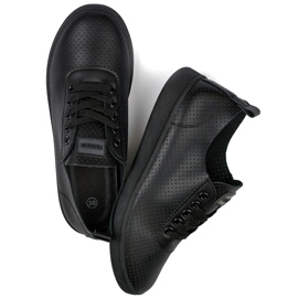 Sneakers traforate nere, sneakers traforate da donna nero 1