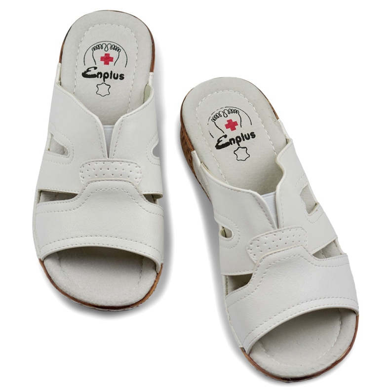 Comode infradito sanitarie bianche da donna bianco 1