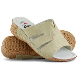 Infradito da donna sane, infradito comode e confortevoli beige 2