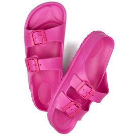 Infradito rosa con due fibbie 2