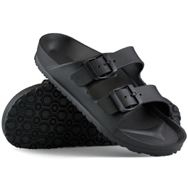 Infradito nere con due fibbie nero 1