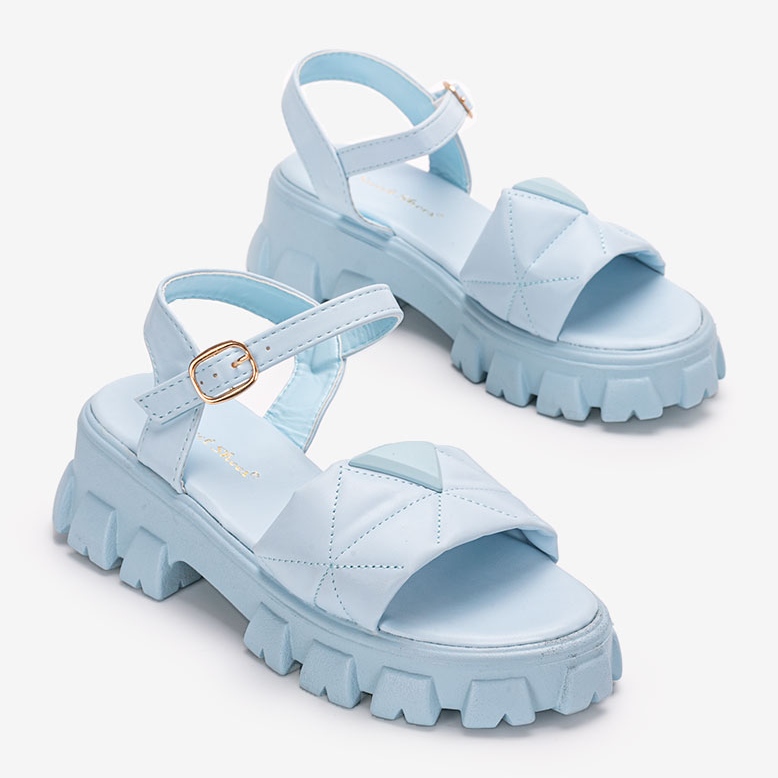 Sandali blu sulla piattaforma Ferlandi 1