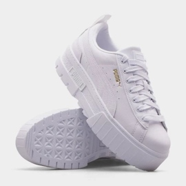 Scarpe Puma Mayze Lth Jr 384527-01 bianco 1