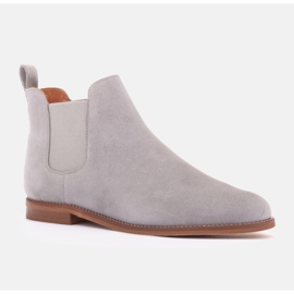 Marco Shoes Stivaletti Chelsea grigi di Iggy beige 1