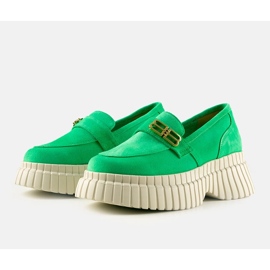 Scarpe Karino in camoscio verde 1