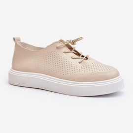 Sneakers Traforate da Donna Beige Unassemia 2